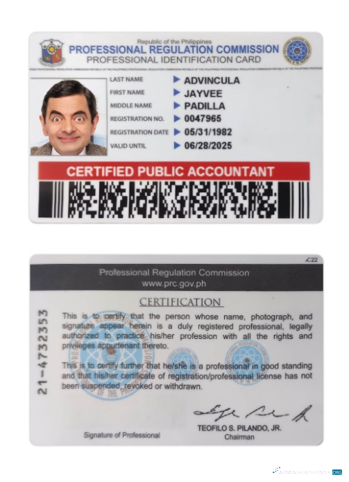 Download Philippines professional ID card Photoshop template